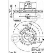 BREMBO 09830421 - диск тормозной передний 09.8304.21