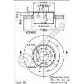 BREMBO 09863311 - диск тормозной передний 09.8633.11 (286х26) 5 отв