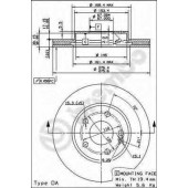 Тормозной диск BREMBO 09.8680.11