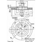 BREMBO 09869511 - диск тормозной передний 09.8695.11