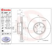 BREMBO 09896121 - диск тормозной передний 09.8961.21 (324х30) 5 отв