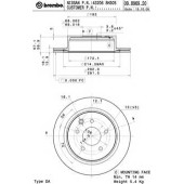 Тормозной диск BREMBO 09.8969.21