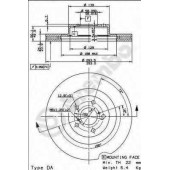 Тормозной диск BREMBO 09.9077.11