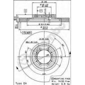 BREMBO 09913210 - диск тормозной передний 09.9132.10 (314х24) 6 отв