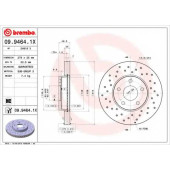 BREMBO 0994641X - диск тормозной передний 09.9464.1X