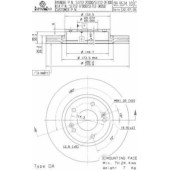 BREMBO 09957410 - диск тормозной передний 09.9574.10 (280х26) 5 отв