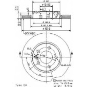 BREMBO 09958210 - диск тормозной задний 09.9582.10 (294х22) 5 отв