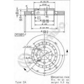 Тормозной диск BREMBO 09.9608.24