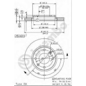 BREMBO 09961014 - диск тормозной передний 09.9610.14 (247х20,4) 4 отв