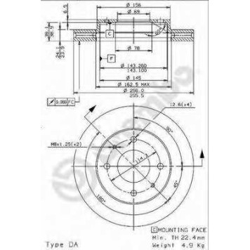 Тормозной диск BREMBO 09.9617.11