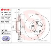 Тормозной диск BREMBO 09.9870.11