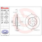 BREMBO 09A35710 - диск тормозной передний 09.A357.10 (258х21) 4 отв