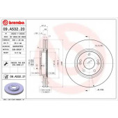 BREMBO 09A53220 - диск тормозной передний 09.A532.20