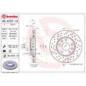 Тормозной диск BREMBO 09.A727.1X