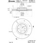 BREMBO 09B26611 - диск тормозной передний 09.B266.11