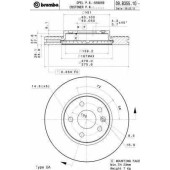 BREMBO 09B35510 - диск тормозной передний 09.B355.10