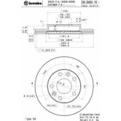 Диск тормозной перед RENAULT DUSTER 10- / KAPTUR 16- <b>BREMBO 09.B463.10</b>