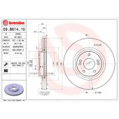 Тормозной диск BREMBO 09.B614.10