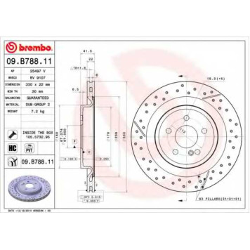 Тормозной диск BREMBO 09.B788.11