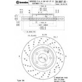 Тормозной диск BREMBO 09.B807.51