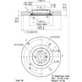 BREMBO 09R10511 - диск тормозной передний 09.R105.11 (375х32) 5 отв