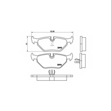 Колодки тормозные дисковые для BMW 3(E30,E36), 5(E34), 7(E32), Z3(E36) <b>BREMBO P 06 011 / 20995</b>
