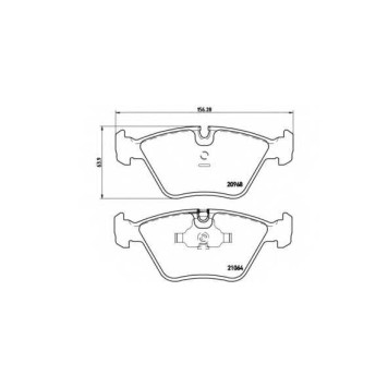 Колодки тормозные дисковые для BMW 5(E34), 7(E32) <b>BREMBO P 06 012 / 20968</b>