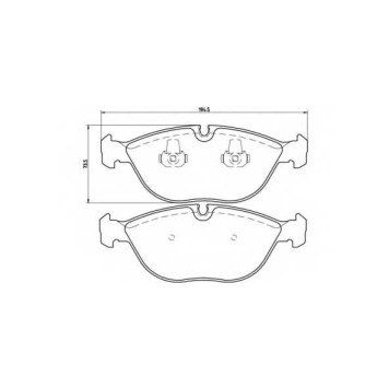 Колодки тормозные дисковые для AUDI A4, A8, TT / BMW 7, Z8 / CHRYSLER CROSSFIRE / MERCEDES C, CLK, E, S, SLK / VW GOLF, PASSAT <b>BREMBO P 06 019 / 21484</b>