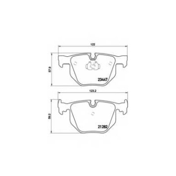Колодки тормозные дисковые для BMW 7(E65,E66,E67) <b>BREMBO P 06 029 / 21282</b>