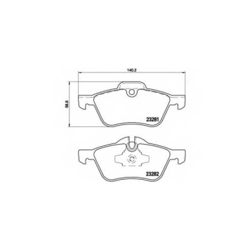 Колодки тормозные дисковые <b>BREMBO P 06 030 / 23281</b>