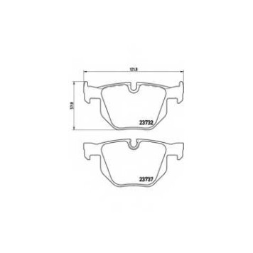 BREMBO P06033 - колодки тормозные, задние