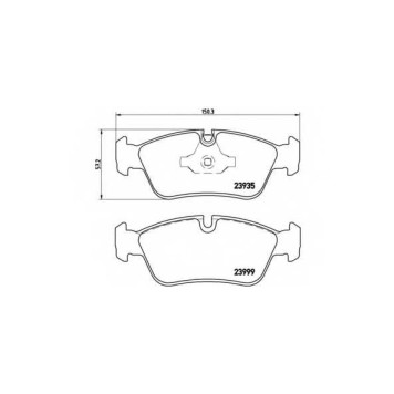 Колодки тормозные дисковые для BMW 1(E81,E87), 3(E90,E91) <b>BREMBO P 06 035 / 23935</b>