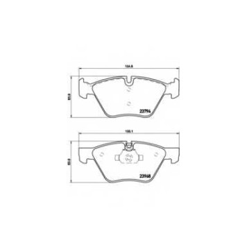Колодки тормозные дисковые для BMW 3(E90,E91,E92,E93), X1(E84), Z4(E89) <b>BREMBO P 06 036 / 23794</b>