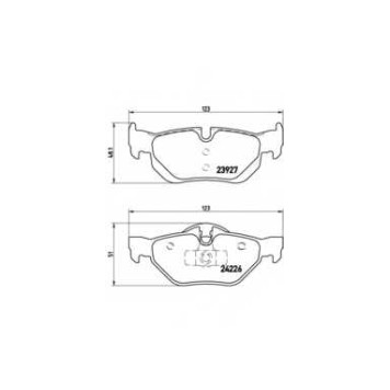 Колодки тормозные дисковые для BMW 1(E81,E82,E87,E88), 3(E90,E91,E92,E93), X1(E84) <b>BREMBO P 06 038 / 23926</b>