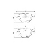 Колодки тормозные дисковые для BMW 3(E90,E91,E92,E93), X1(E84) <b>BREMBO P 06 039 / 23550</b>