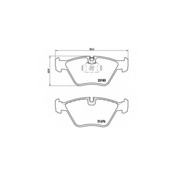 Колодки тормозные дисковые для BMW 3(E46), X3(E83), Z4(E85,E86) <b>BREMBO P 06 043 / 21676</b>