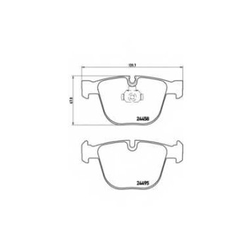 Колодки тормозные дисковые для BMW X5(E70), X6(E71,E72,F16,F86) <b>BREMBO P 06 050 / 24458</b>