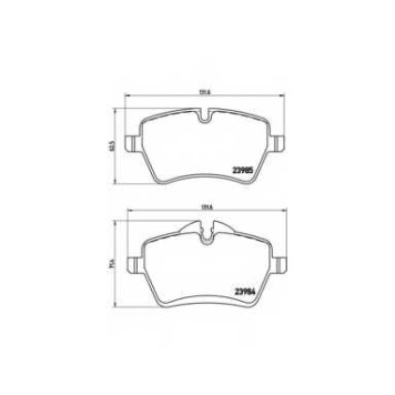 Колодки тормозные дисковые <b>BREMBO P 06 051 / 23984</b>