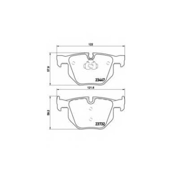 BREMBO P06056 - колодки тормозные, задние