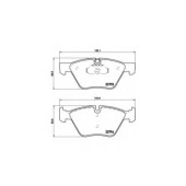 Колодки тормозные дисковые для BMW 5(E60,E61) <b>BREMBO P 06 057 / 23793</b>