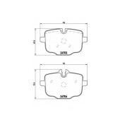 Колодки тормозные дисковые для BMW 5(F10,F11,F18), 6(F06,F12,F13), 7(G11,G12) <b>BREMBO P 06 061 / 24703</b>