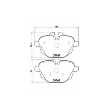 BREMBO P06064 - колодки тормозные, задние