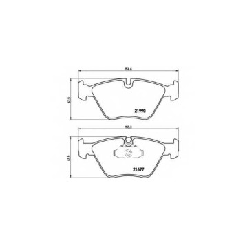 Колодки тормозные дисковые для BMW 5(E39) <b>BREMBO P 06 065 / 21677</b>