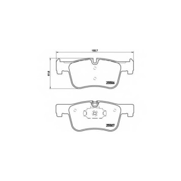 Колодки тормозные дисковые для BMW 1(F20,F21), 3(F30,F31,F34,F35,F80), 4(F32,F33,F36,F82,F83) <b>BREMBO P 06 070</b>