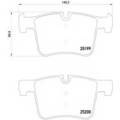 Колодки тормозные дисковые для BMW 1(F20,F21), 2(F22,F23,F87), 3(F30,F31,F34,F35,F80), 4(F32,F33,F36,F82,F83), X3(F25), X4(F26) <b>BREMBO P 06 075</b>