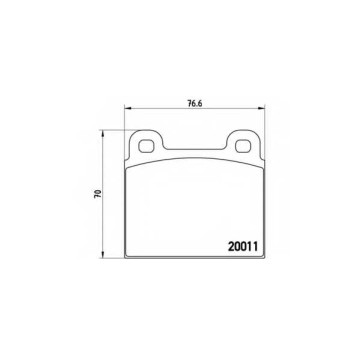 Колодки тормозные дисковые для MERCEDES /8(W115), COUPE(W111), PAGODE(W113) <b>BREMBO P 23 001 / 20011</b>