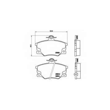 Колодки тормозные дисковые для FIAT ARGENTA, BARCHETTA, PANDA, PUNTO, REGATA, RITMO, SEICENTO, TEMPRA S.W., TEMPRA, TIPO, UNO / LANCIA DEDRA, DELTA, Y, Y10 <b>BREMBO P 23 017 / 20833</b>