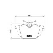 Колодки тормозные дисковые для FIAT BARCHETTA, BRAVA, BRAVO, COUPE, MAREA, PUNTO, TEMPRA S.W., TEMPRA, TIPO, UNO / LANCIA DEDRA, DELTA <b>BREMBO P 23 026 / 23177</b>