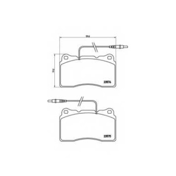 Колодки тормозные дисковые для CITROEN C8(EA#,EB#) / FIAT ULYSSE(179AX) / LANCIA PHEDRA(179) / PEUGEOT 3008, 607(9D,9U), 807(E) <b>BREMBO P 23 082 / 23575</b>