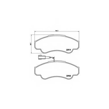 BREMBO P23092 - колодки тормозные, передние